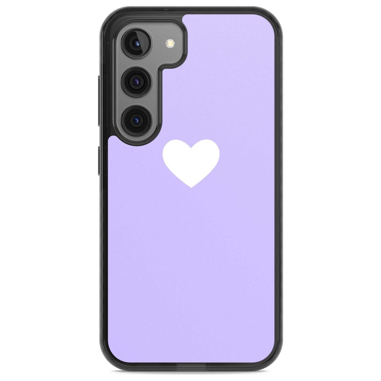 Single Heart White & Pale Purple