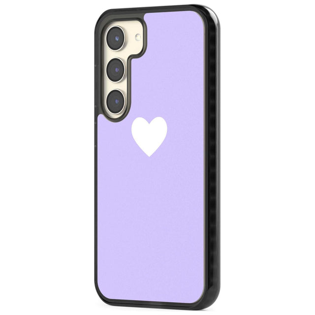 Single Heart White & Pale Purple