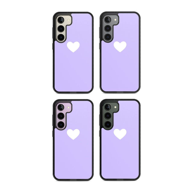 Single Heart White & Pale Purple