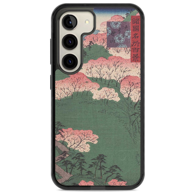 Japanese Illustration Cherry Blossom Forest Phone Case Samsung S22 / Black Impact Case,Samsung S23 / Black Impact Case Blanc Space