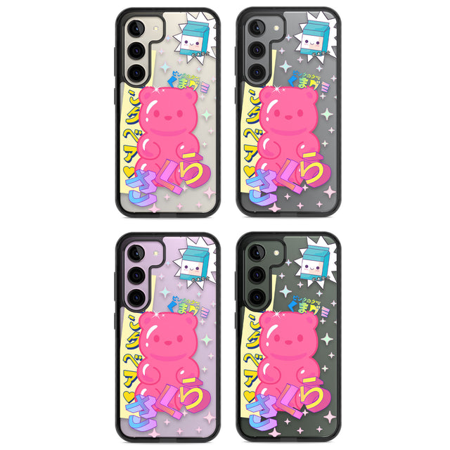 Kawaii Pink Bear Collage Impact Phone Case for Samsung Galaxy S24, Samsung Galaxy S23, Samsung Galaxy S22