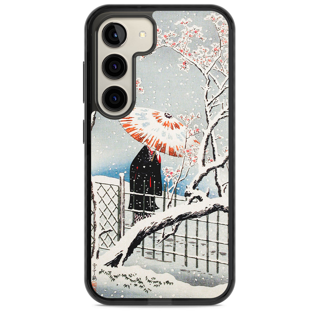 Plum Tree in Snow by Hiroaki Takahashi Impact Phone Case for Samsung Galaxy S24, Samsung Galaxy S23, Samsung Galaxy S22
