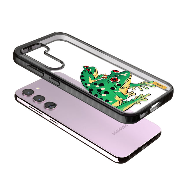 Matsumoto Hoji Frog Green Impact Phone Case for Samsung Galaxy S24, Samsung Galaxy S23, Samsung Galaxy S22