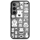 Burst Heads Phone Case Samsung S22 / Black Impact Case,Samsung S23 / Black Impact Case Blanc Space