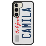 California License Plate Custom Phone Case Samsung S22 / Black Impact Case,Samsung S23 / Black Impact Case Blanc Space