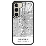 Map of Denver, Colorado Phone Case Samsung S22 / Black Impact Case,Samsung S23 / Black Impact Case Blanc Space