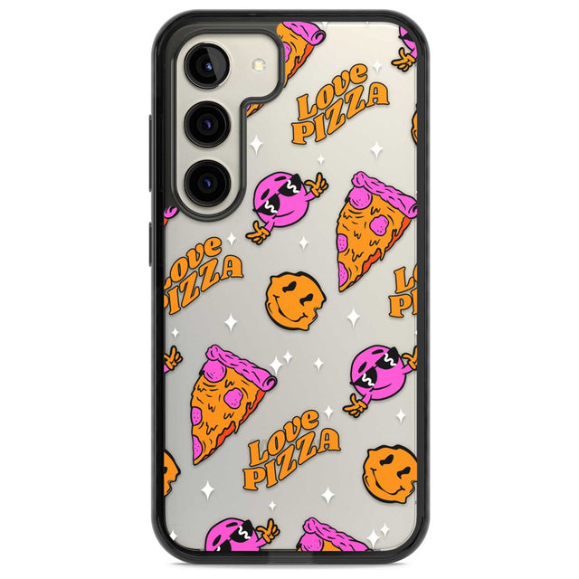 Psychedelic Love Pizza Pattern (Clear)