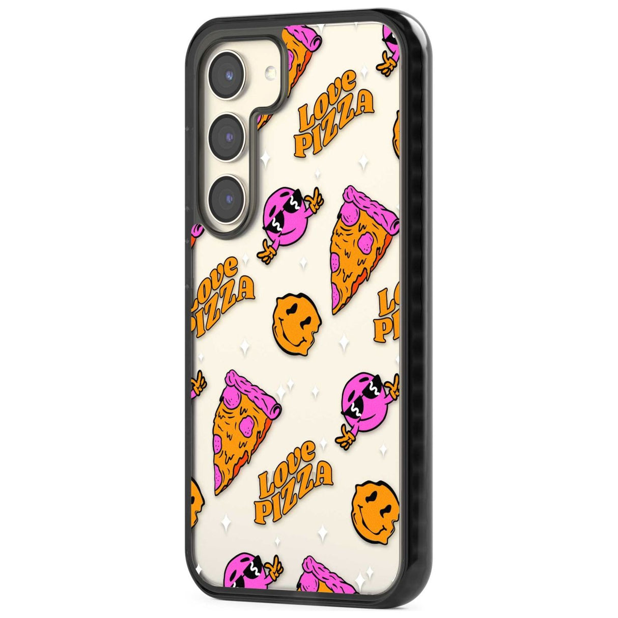 Psychedelic Love Pizza Pattern (Clear)