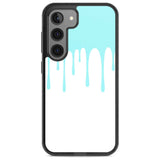 Melted Effect: Teal & White Phone Case Samsung S22 / Black Impact Case,Samsung S23 / Black Impact Case Blanc Space