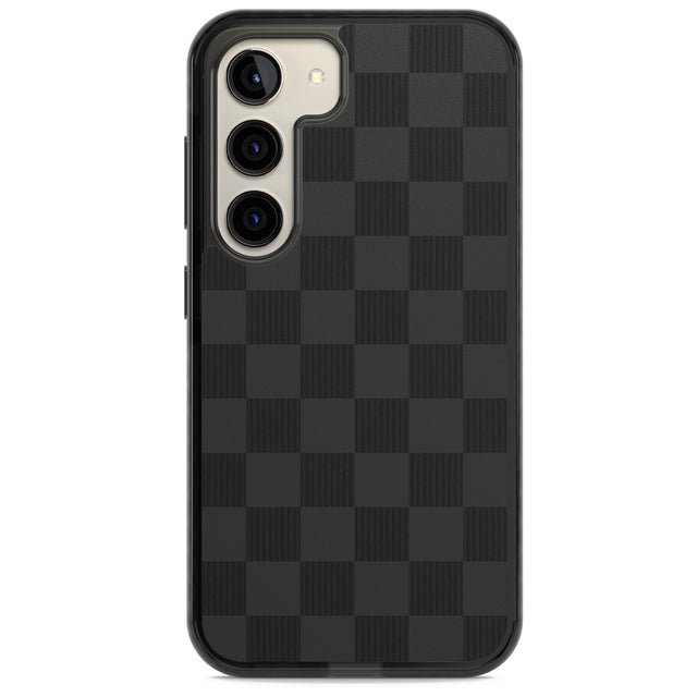 BLACK CHECKERED Impact Phone Case for Samsung Galaxy S24, Samsung Galaxy S23, Samsung Galaxy S22