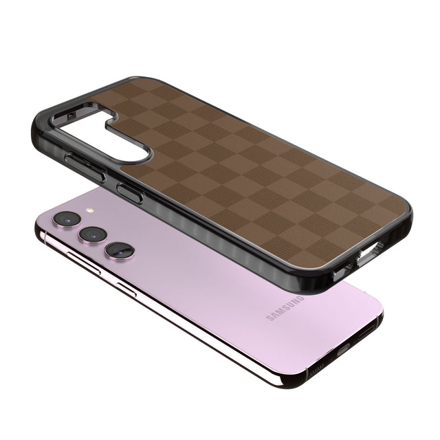 CHOCOLATE CHECKERED Impact Phone Case for Samsung Galaxy S24, Samsung Galaxy S23, Samsung Galaxy S22