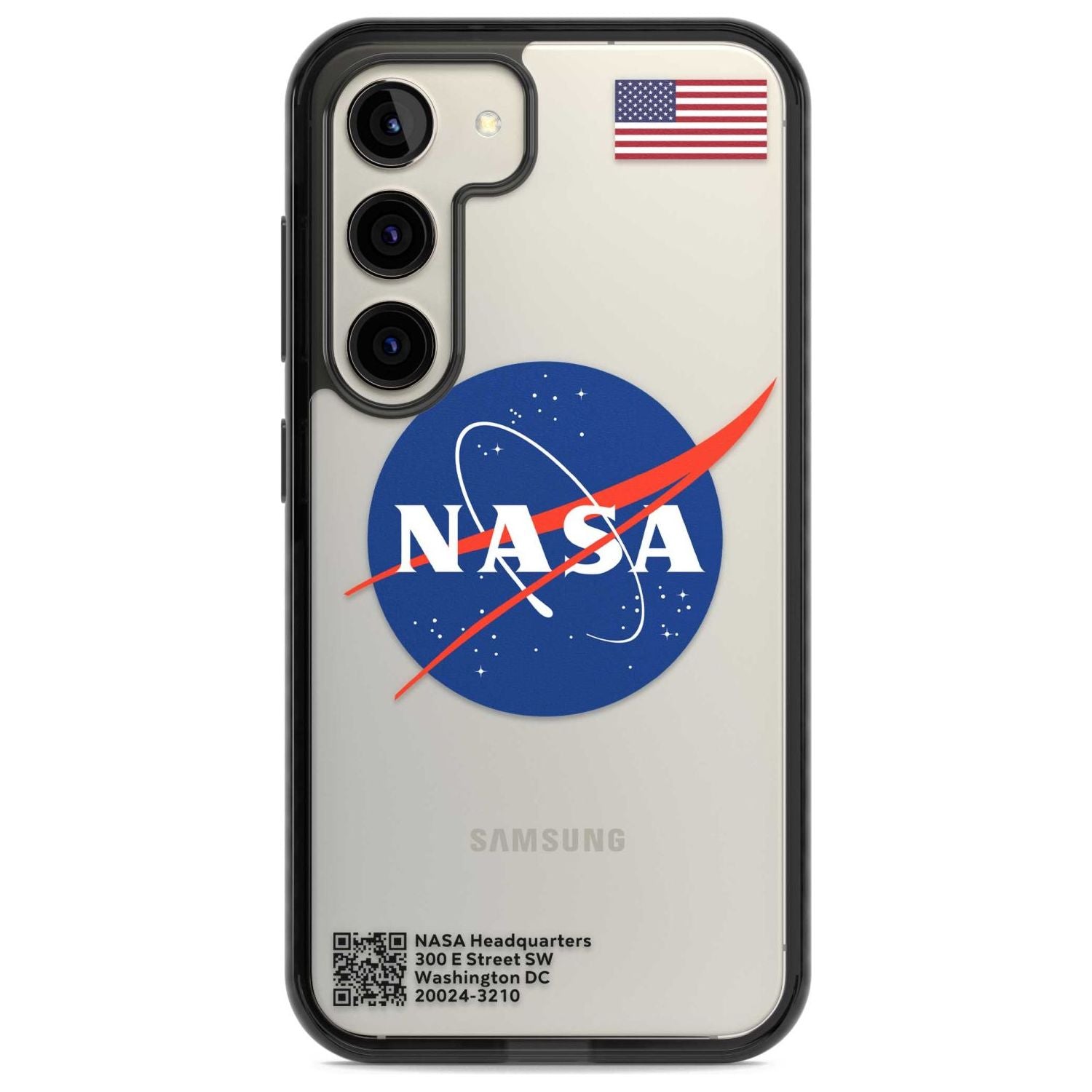 NASA Meatball Phone Case Samsung S22 / Black Impact Case,Samsung S23 / Black Impact Case Blanc Space