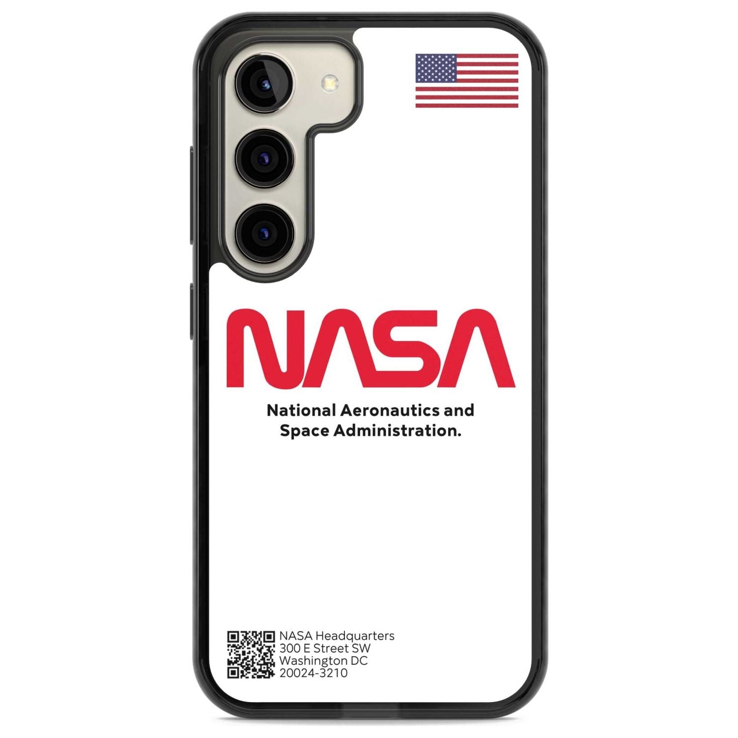 NASA The Worm Phone Case Samsung S22 / Black Impact Case,Samsung S23 / Black Impact Case Blanc Space