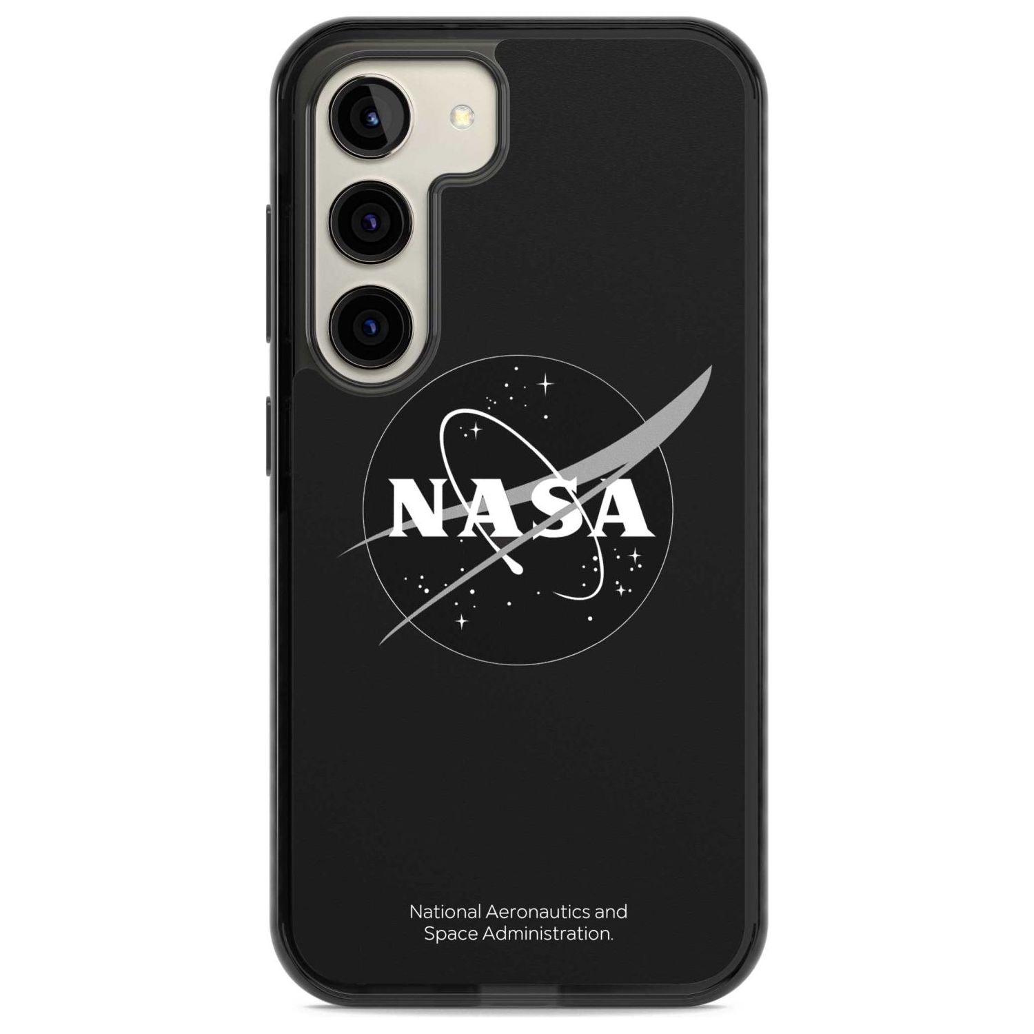Dark NASA Meatball Phone Case Samsung S22 / Black Impact Case,Samsung S23 / Black Impact Case Blanc Space