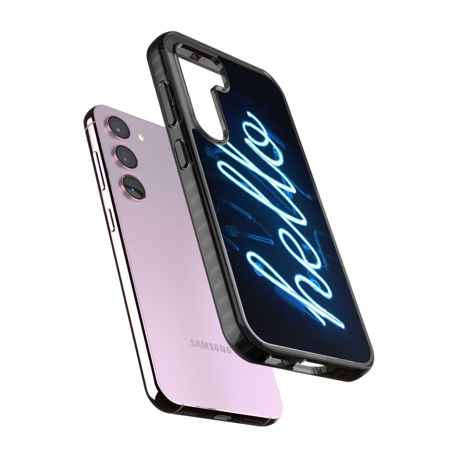 "Hello" Blue Cursive Neon Sign