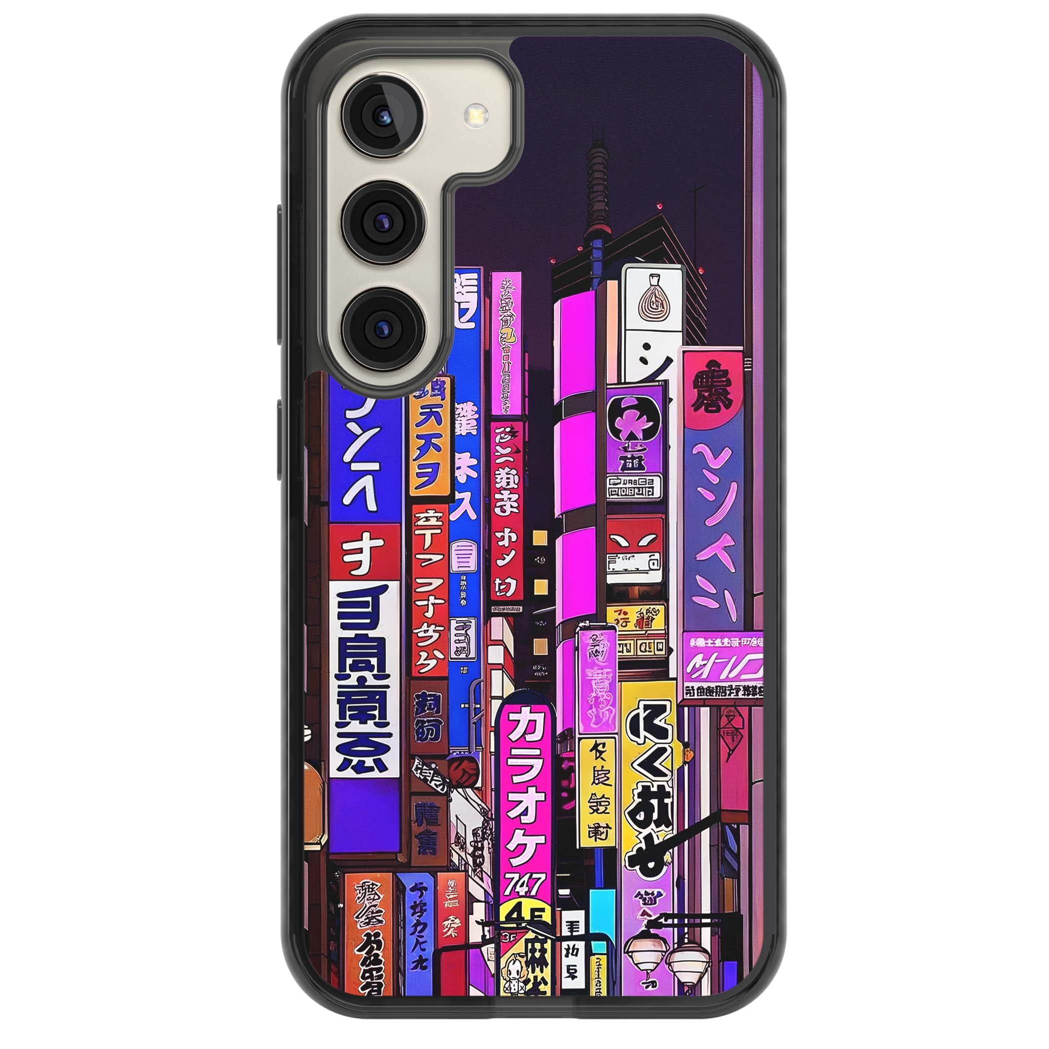 NEON NIGHT anime iPhone case | Black Impact case for Samsung Galaxy S24, Samsung Galaxy S23, Samsung Galaxy S22