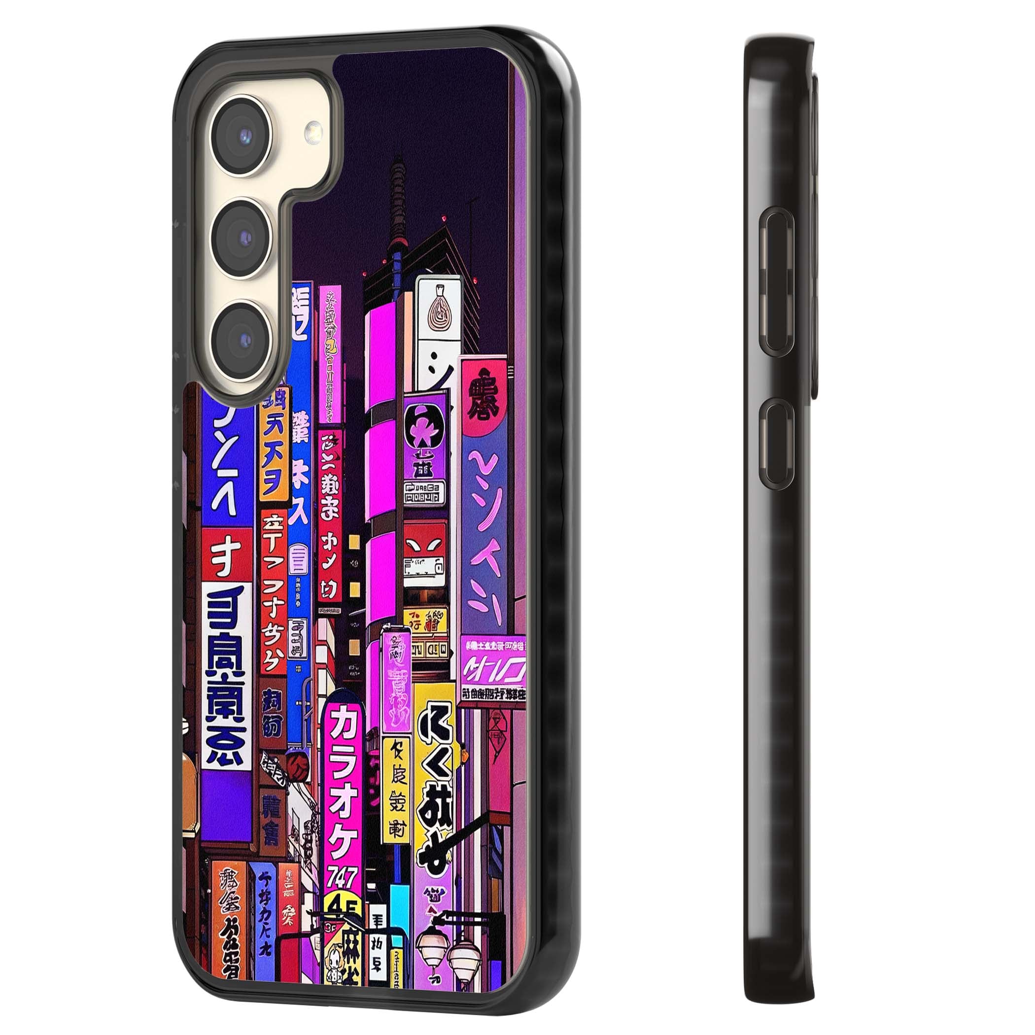 NEON NIGHT anime iPhone case | Black Impact case for Samsung Galaxy S24, Samsung Galaxy S23, Samsung Galaxy S22