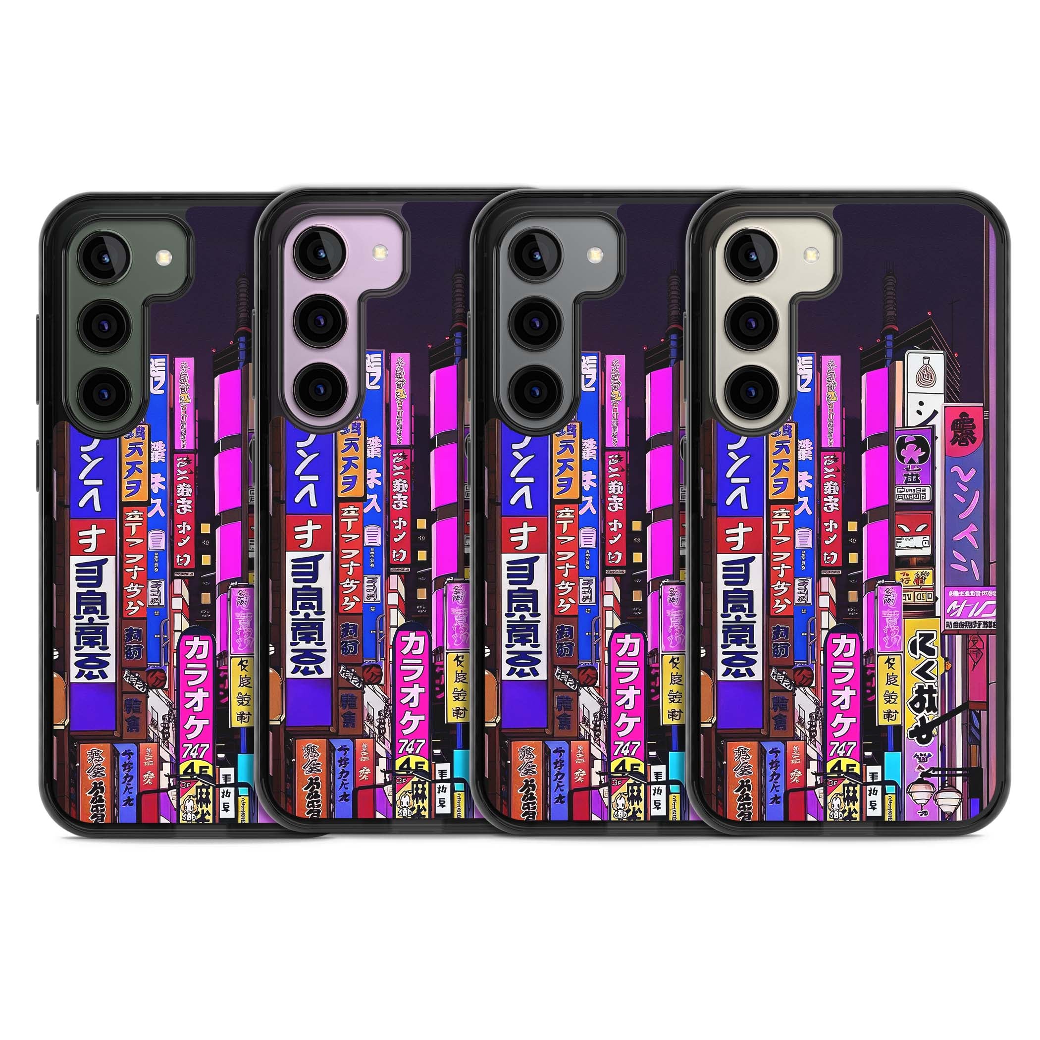 NEON NIGHT anime iPhone case | Black Impact case for Samsung Galaxy S24, Samsung Galaxy S23, Samsung Galaxy S22