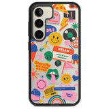 Nostalgic Stickers #1 Phone Case Samsung S22 / Black Impact Case,Samsung S23 / Black Impact Case Blanc Space