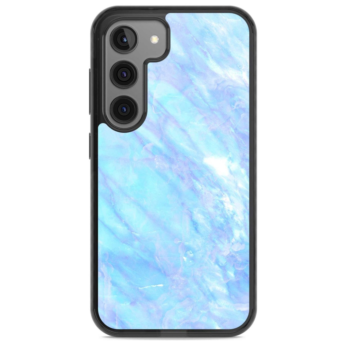 Iridescent Crystal Marble Phone Case Samsung S22 / Black Impact Case,Samsung S23 / Black Impact Case Blanc Space