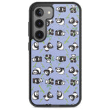 Panda Pattern Phone Case Samsung S22 / Black Impact Case,Samsung S23 / Black Impact Case Blanc Space