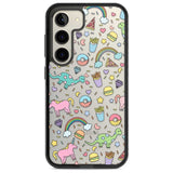 Cute Pattern Phone Case Samsung S22 / Black Impact Case,Samsung S23 / Black Impact Case Blanc Space