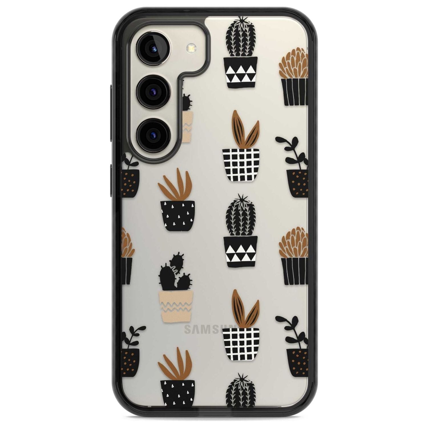 Large Mixed Plants Pattern - Clear