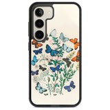 European Butterflies Phone Case Samsung S22 / Black Impact Case,Samsung S23 / Black Impact Case Blanc Space