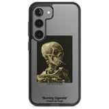 Burning Cigarette Phone Case Samsung S22 / Black Impact Case,Samsung S23 / Black Impact Case Blanc Space