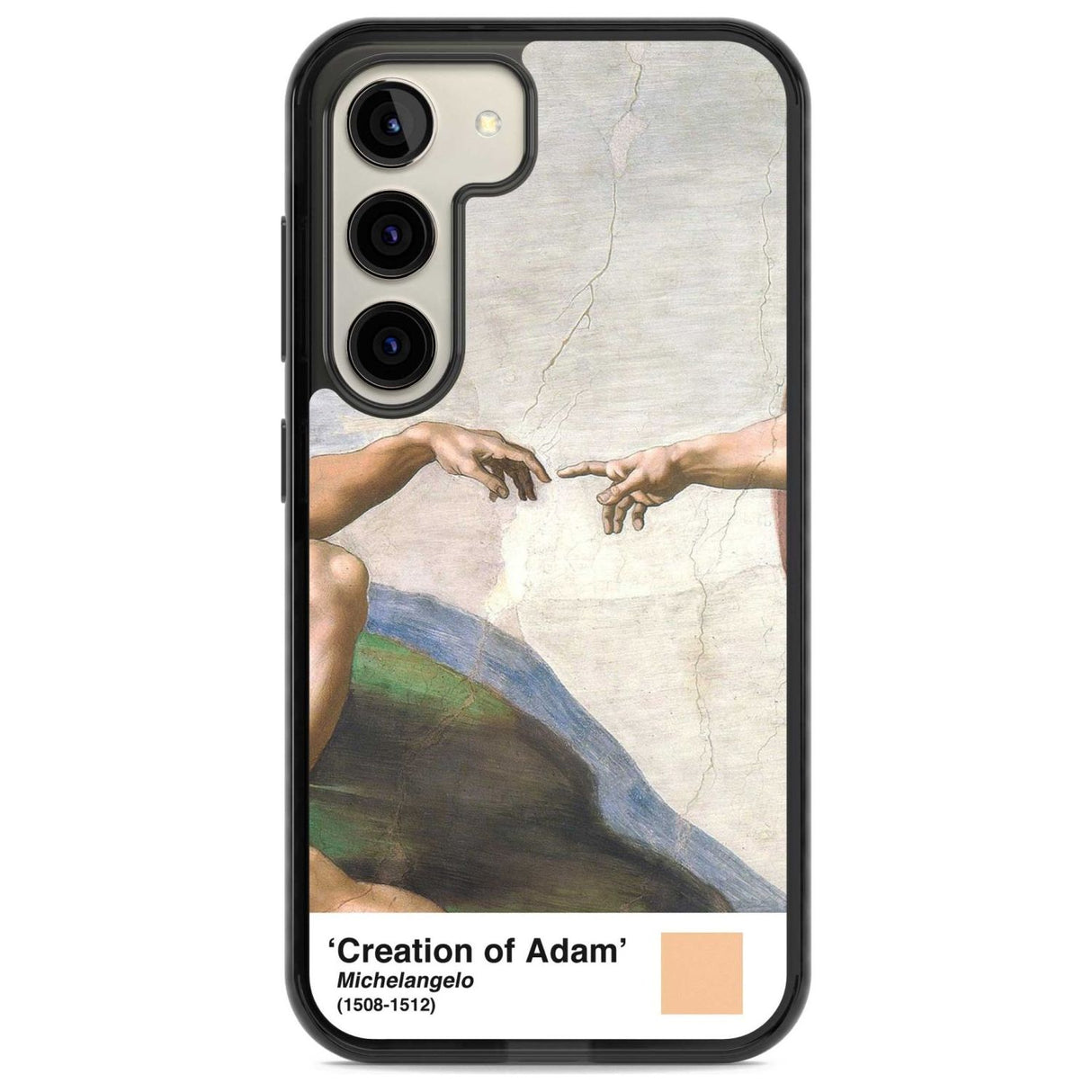 Creation of Adam Phone Case Samsung S22 / Black Impact Case,Samsung S23 / Black Impact Case Blanc Space