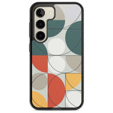 Abstract Half Circles Phone Case Samsung S22 / Black Impact Case,Samsung S23 / Black Impact Case Blanc Space