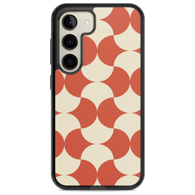 Abstract Retro Shapes: Psychedelic Pattern Phone Case Samsung S22 / Black Impact Case,Samsung S23 / Black Impact Case Blanc Space