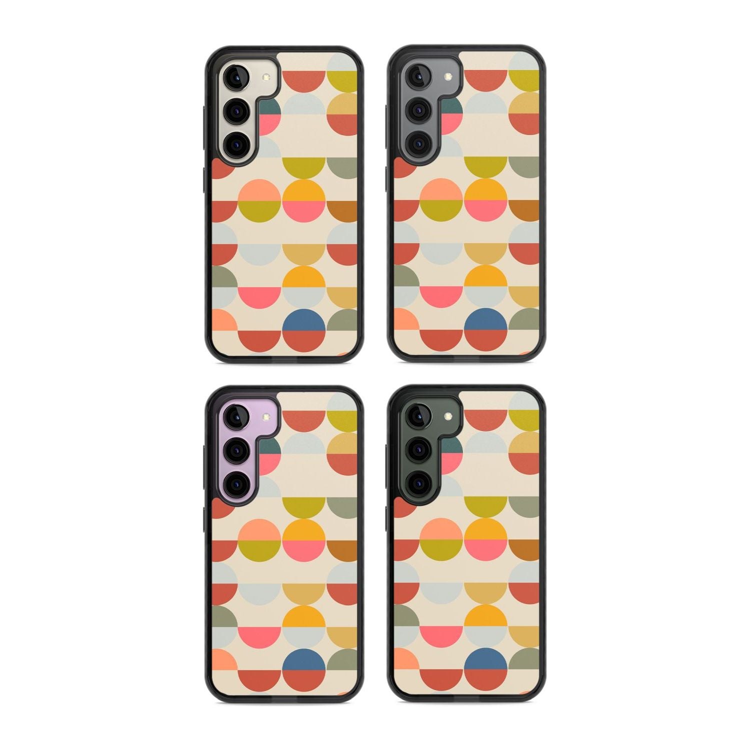 Abstract Retro Shapes: Colourful Circles