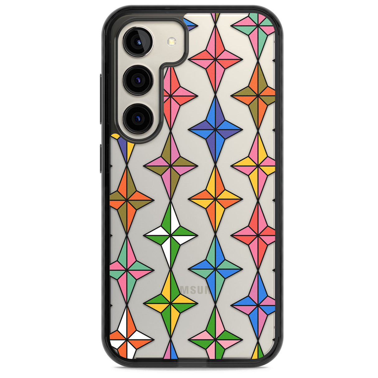 Multi Colour Stars Pattern Impact Phone Case for Samsung Galaxy S24, Samsung Galaxy S23, Samsung Galaxy S22