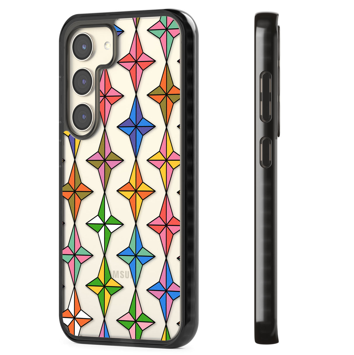 Multi Colour Stars Pattern Impact Phone Case for Samsung Galaxy S24, Samsung Galaxy S23, Samsung Galaxy S22