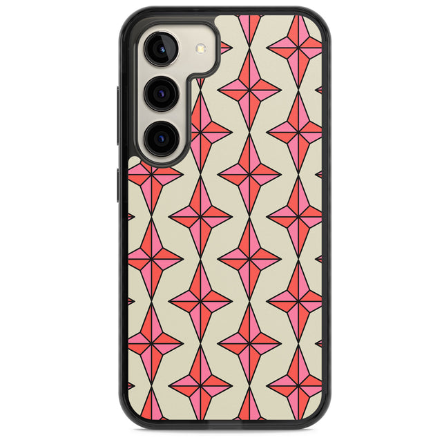 Rose Stars Pattern Impact Phone Case for Samsung Galaxy S24, Samsung Galaxy S23, Samsung Galaxy S22