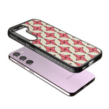 Rose Stars Pattern Impact Phone Case for Samsung Galaxy S24, Samsung Galaxy S23, Samsung Galaxy S22