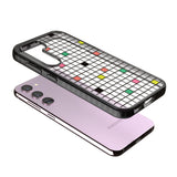 Vibrant Clear Geometric Grid Impact Phone Case for Samsung Galaxy S24, Samsung Galaxy S23, Samsung Galaxy S22