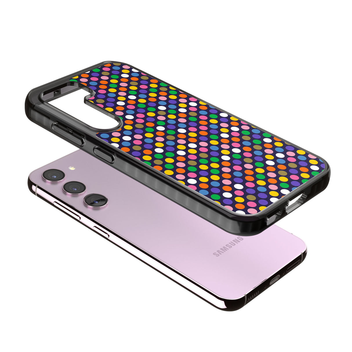 Multicolour Polka-dot Fiesta (Purple) Impact Phone Case for Samsung Galaxy S24, Samsung Galaxy S23, Samsung Galaxy S22