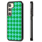 Retro Green Diamond Plaid Impact Phone Case for Samsung Galaxy S24, Samsung Galaxy S23, Samsung Galaxy S22