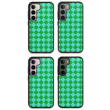 Retro Green Diamond Plaid Impact Phone Case for Samsung Galaxy S24, Samsung Galaxy S23, Samsung Galaxy S22