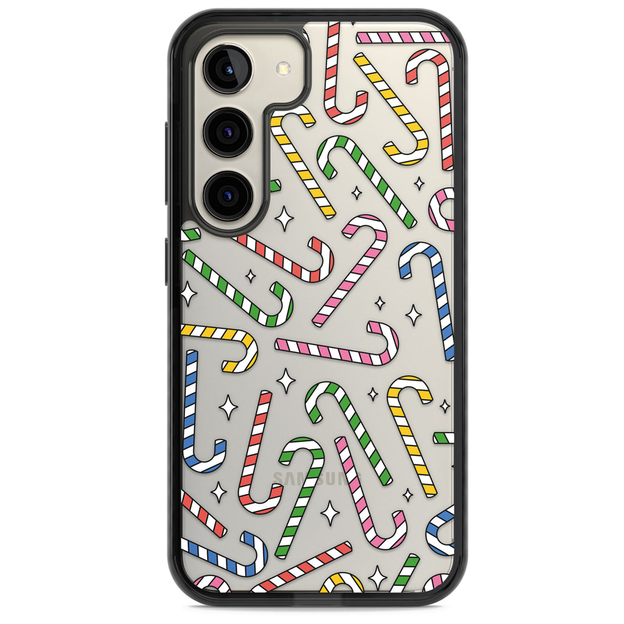 Colourful Stars & Candy Canes Impact Phone Case for Samsung Galaxy S24, Samsung Galaxy S23, Samsung Galaxy S22