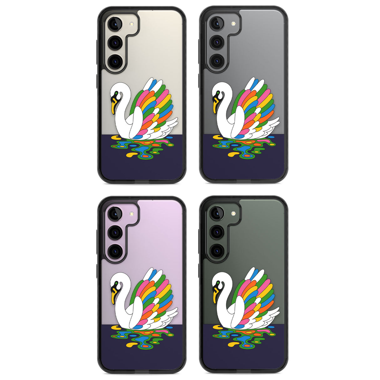 Serene Swan Impact Phone Case for Samsung Galaxy S24, Samsung Galaxy S23, Samsung Galaxy S22