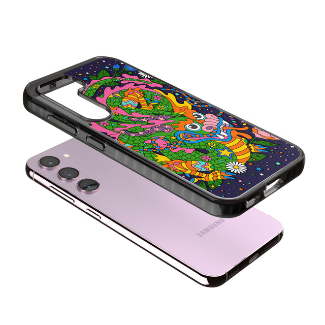 Psychedelic Jungle Dragon (Purple) Impact Phone Case for Samsung Galaxy S24, Samsung Galaxy S23, Samsung Galaxy S22