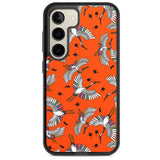 Colourful Crane Pattern (Orange) Impact Phone Case for Samsung Galaxy S24, Samsung Galaxy S23, Samsung Galaxy S22