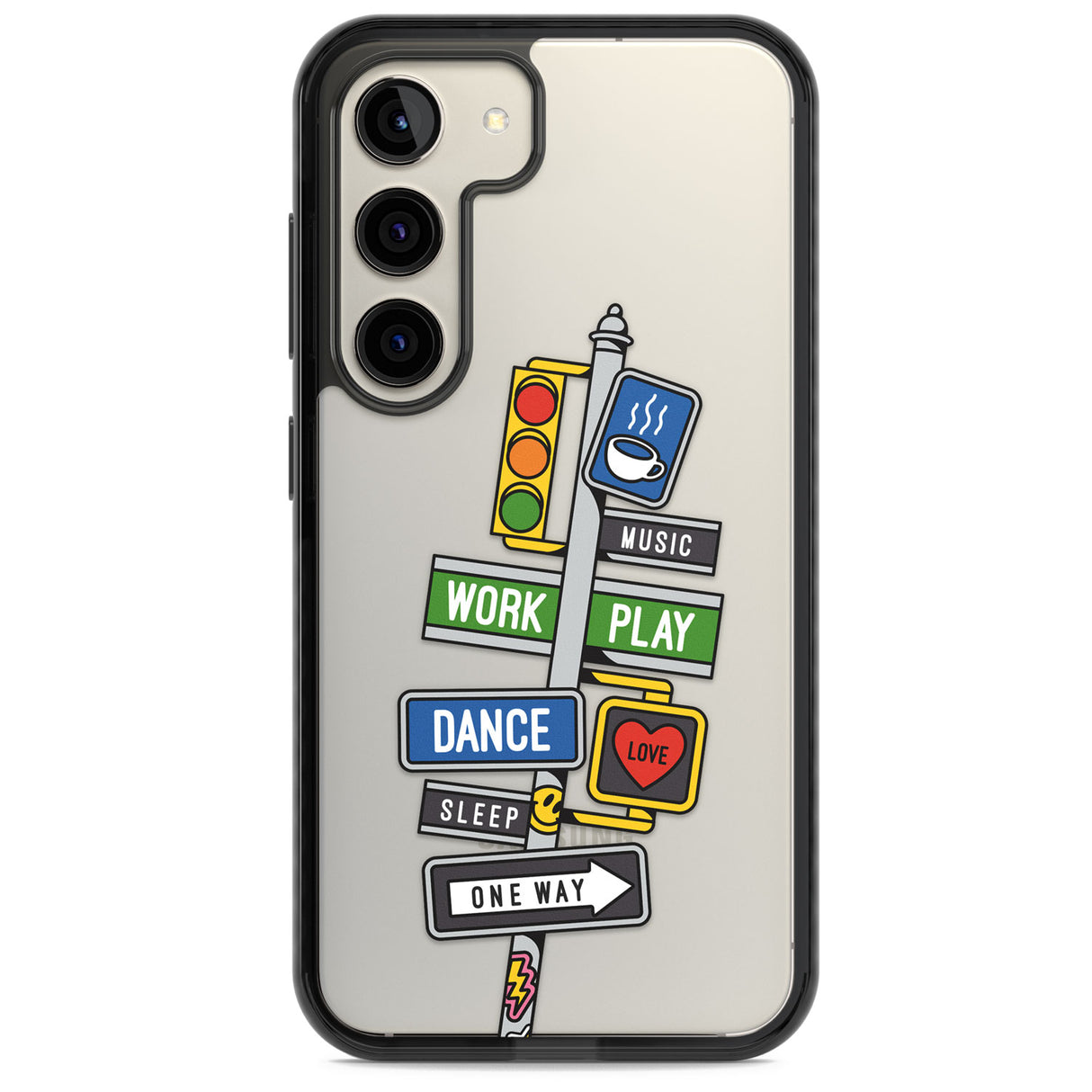 Mood Street Signs Impact Phone Case for Samsung Galaxy S24, Samsung Galaxy S23, Samsung Galaxy S22