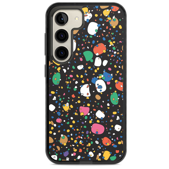 Colourful Confetti Pebbles (Black) Impact Phone Case for Samsung Galaxy S24, Samsung Galaxy S23, Samsung Galaxy S22