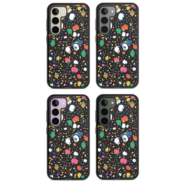 Colourful Confetti Pebbles (Black) Impact Phone Case for Samsung Galaxy S24, Samsung Galaxy S23, Samsung Galaxy S22