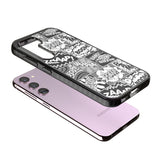 Onomatopoeia (Black & White) Impact Phone Case for Samsung Galaxy S24, Samsung Galaxy S23, Samsung Galaxy S22