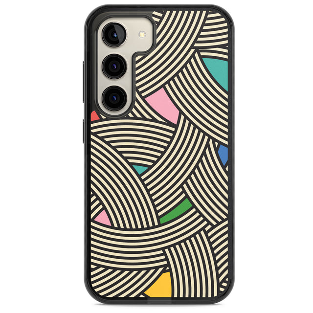 Multicolour Optic Waves Impact Phone Case for Samsung Galaxy S24, Samsung Galaxy S23, Samsung Galaxy S22